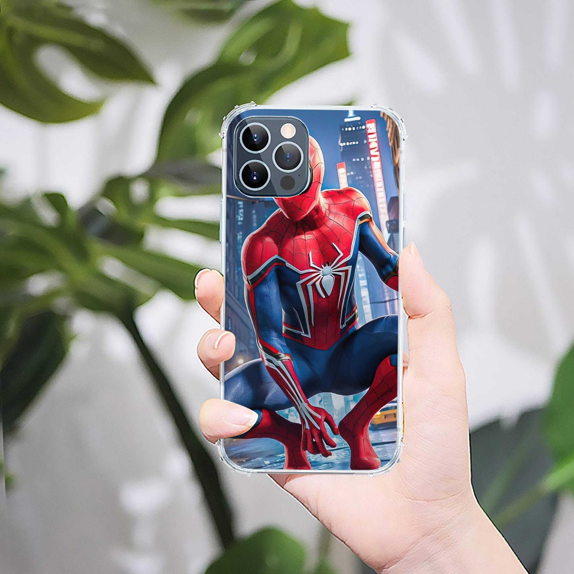 （画像用） Spider Man スパイダーマン 【iPhone 12シリーズ対応】透明スマホケース（クリアソフトケース）